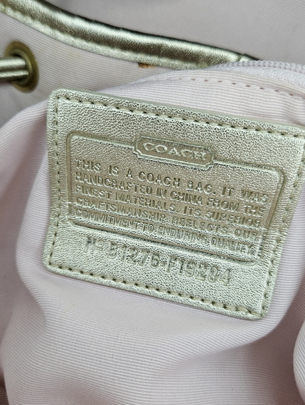 COACH Kyra Floral Poppy Print Backpack Pink White Purple Gold Tone Bag - Picture 14 of 16